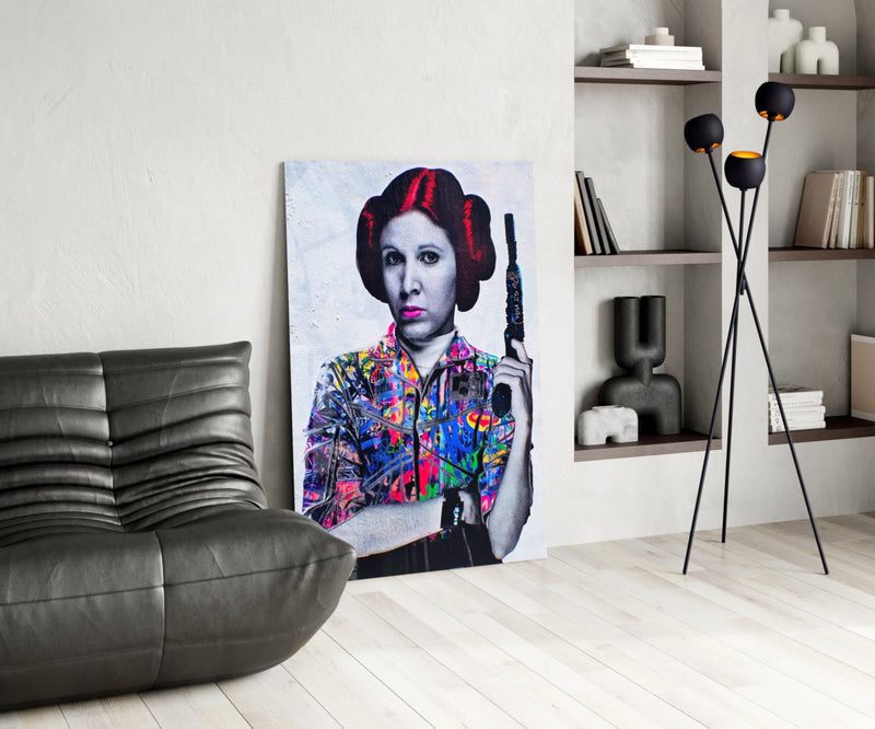 Princess Leia Glass Wall Art