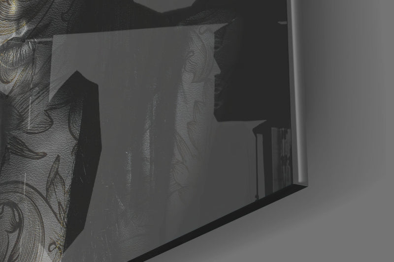 Tattooed Woman Glass Wall Art