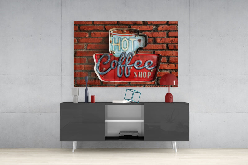 Hot Coffee Glass Wall Art