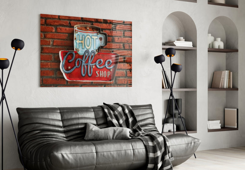 Hot Coffee Glass Wall Art