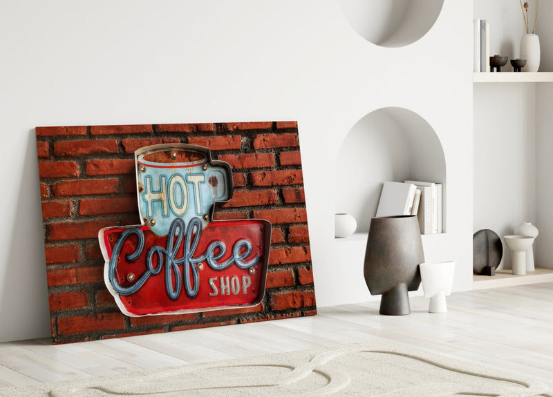 Hot Coffee Glass Wall Art