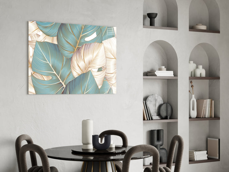 Leaves Glass Wall Art