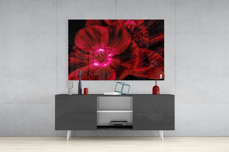 Malvales Flower Glass Wall Art