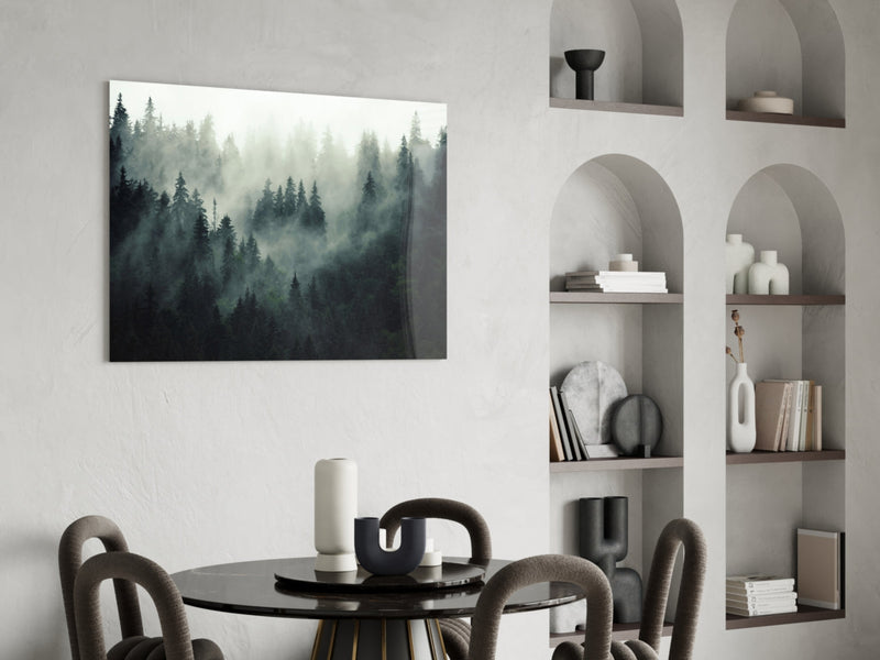 Landscape of Darkness Glass Wall Art