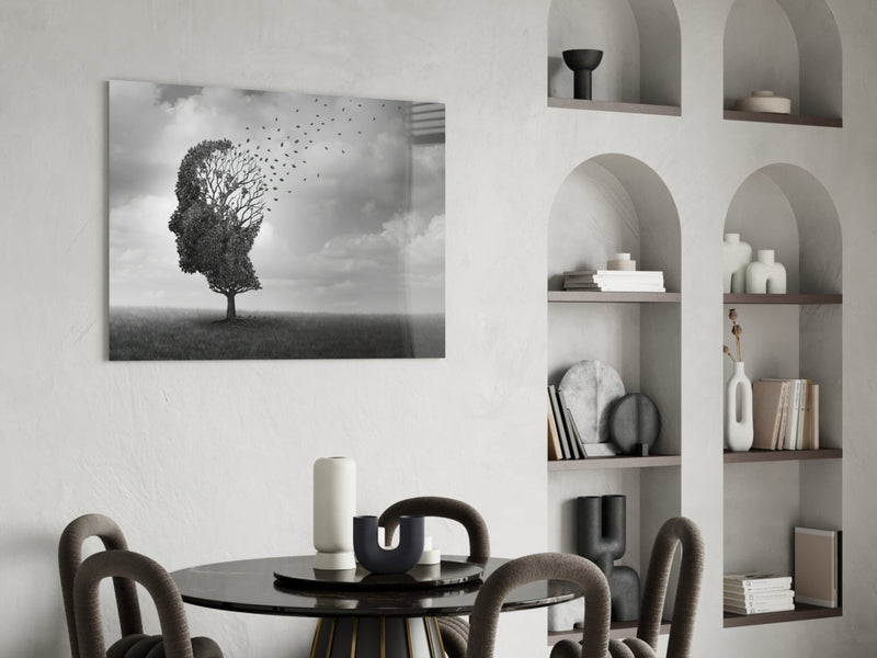 Autumn of Thoughts Glass Wall Art