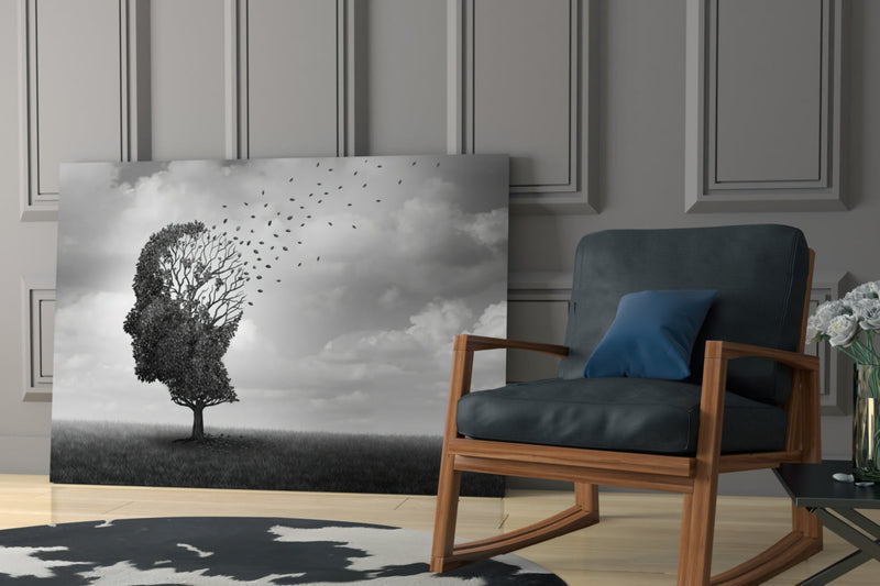 Autumn of Thoughts Glass Wall Art