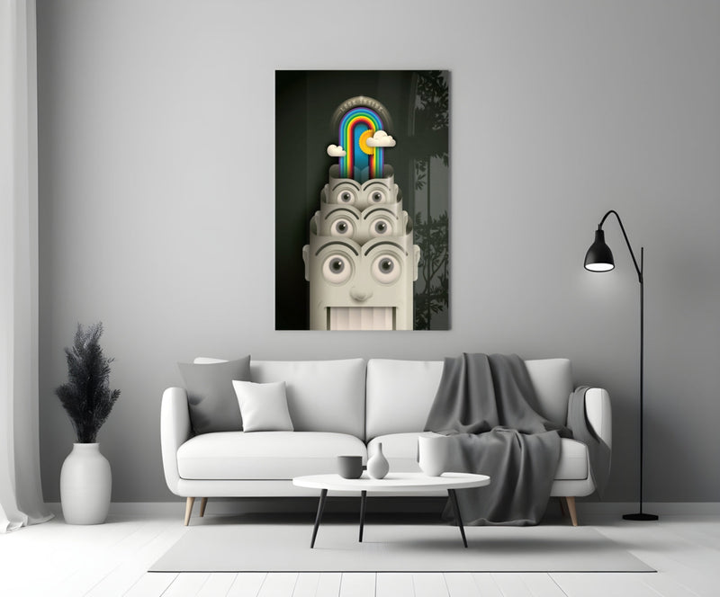 Rainbow Machine Glass Wall Art