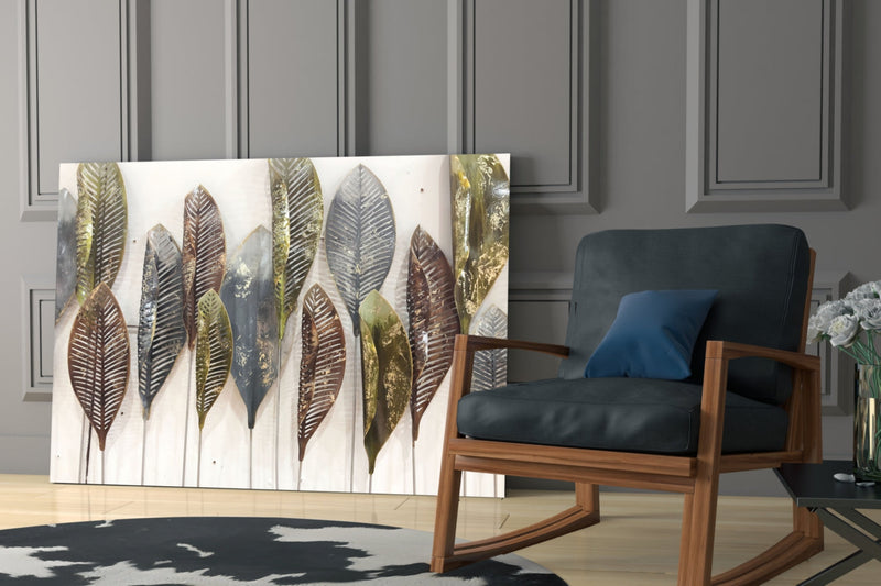Feathers Glass Wall Art