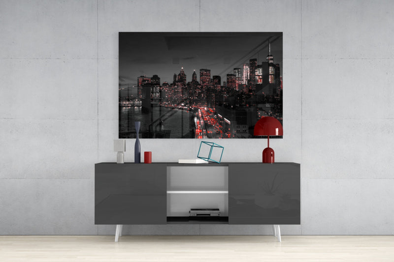 Gotham City Glass Wall Art