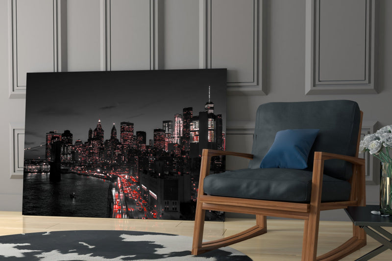 Gotham City Glass Wall Art