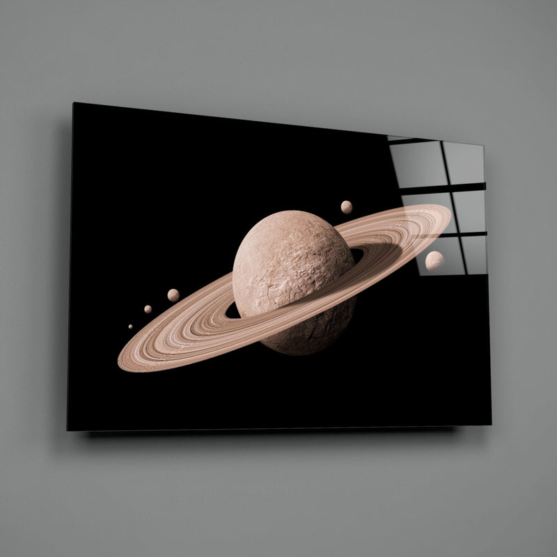 Saturn Glass Wall Art