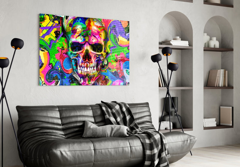 Skull Glass Wall Art