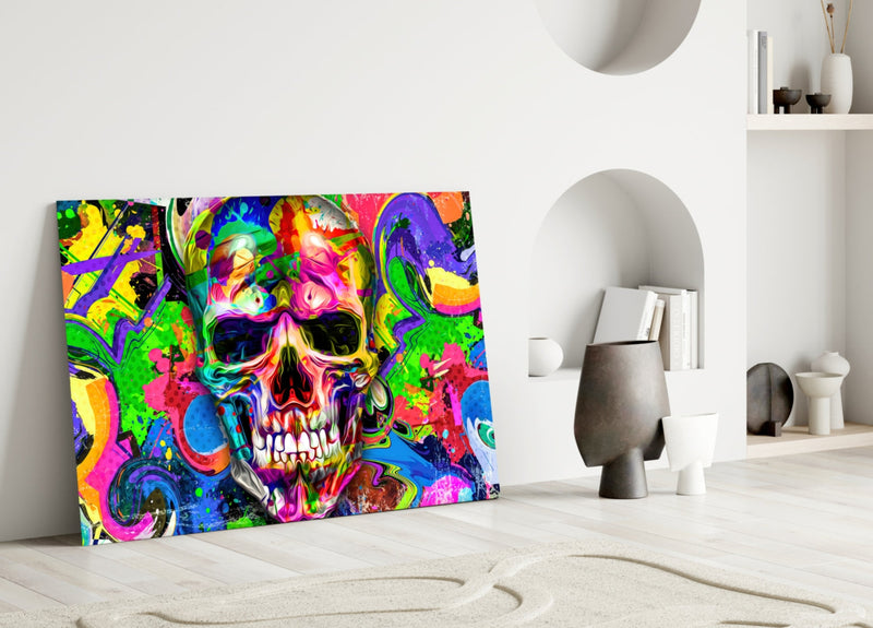 Skull Glass Wall Art