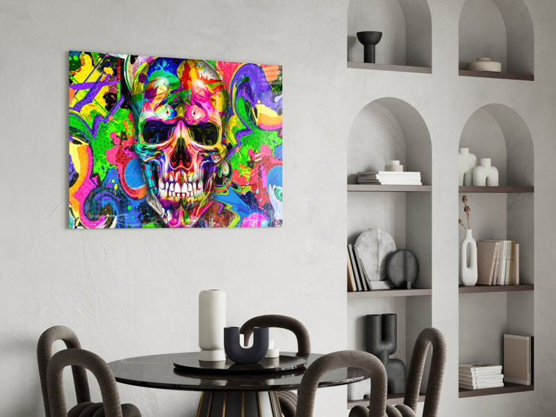 Skull Glass Wall Art