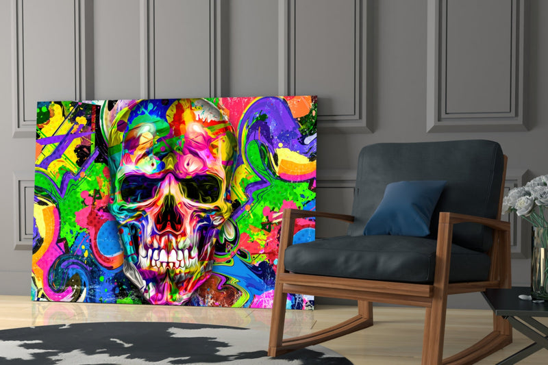 Skull Glass Wall Art