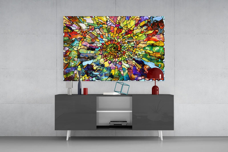 Colorful Mosaic Glass Art