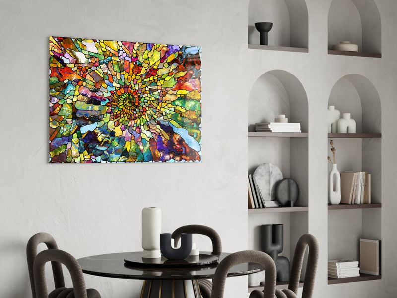Colorful Mosaic Glass Art
