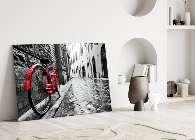 Street and Bicycle Glass Art