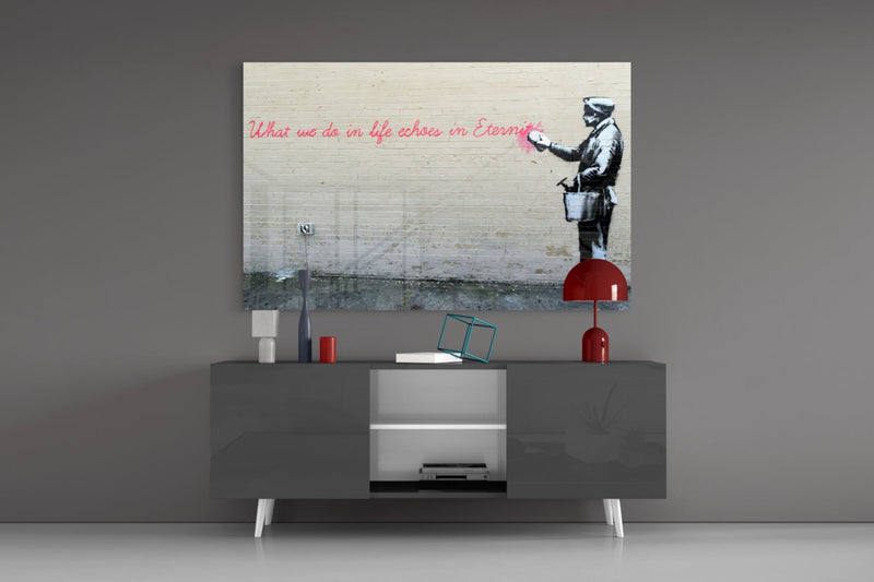 What We Do in Life Glass Art