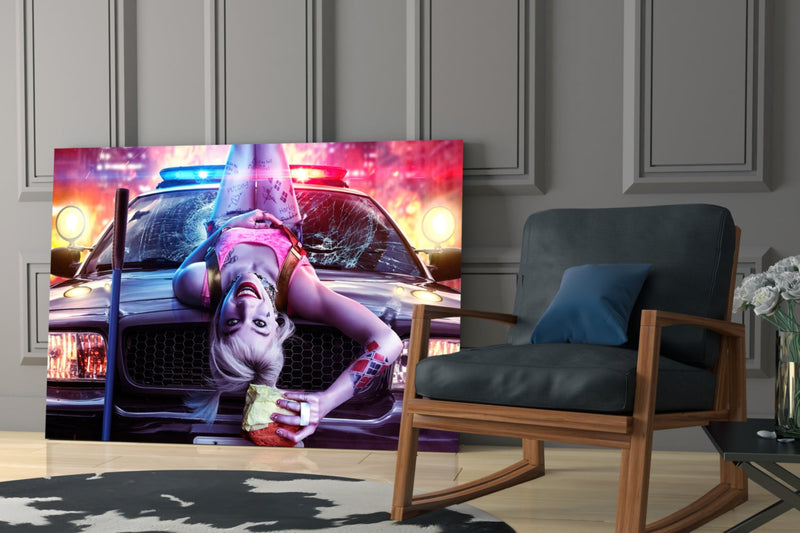 Harley Quinn Glass Art