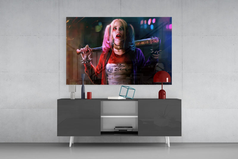 Harley Quinn Glass Art