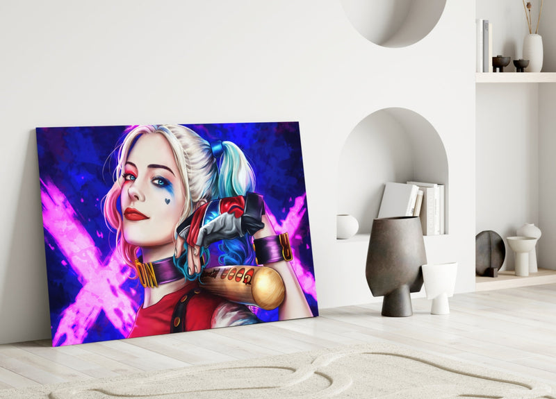 Harley Quinn Glass Art