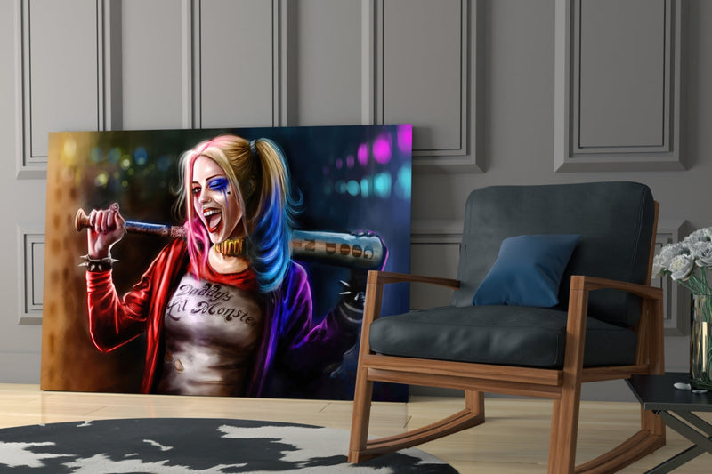 Harley Quinn Glass Art