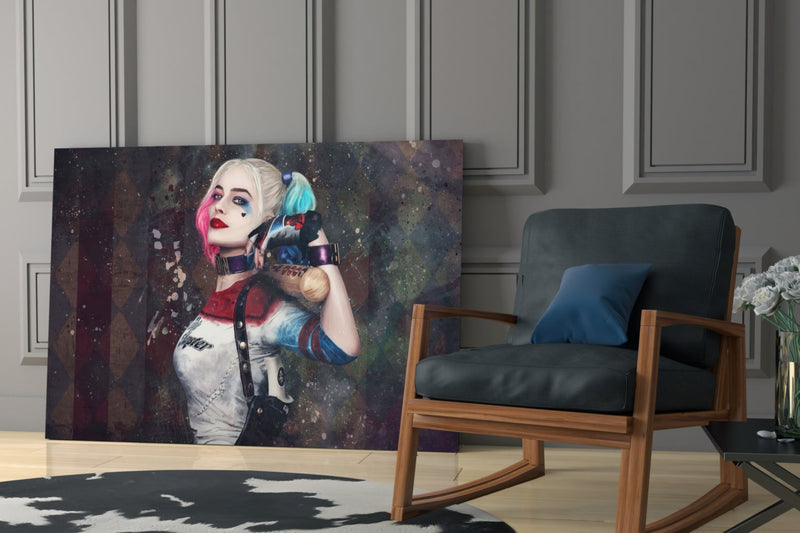 Harley Quinn Glass Art