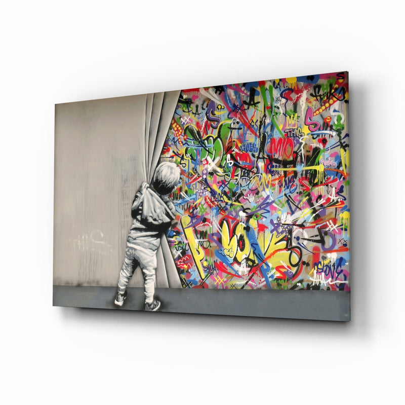 Behind the Curtain Glass Art