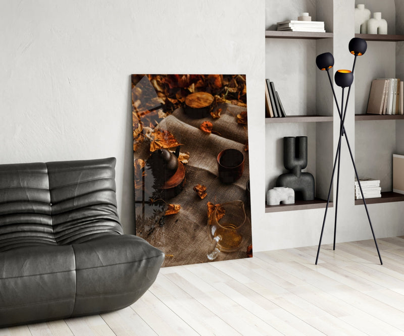 Autumn Picnic Glass Art