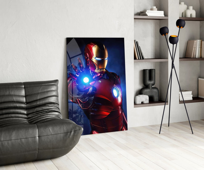 Iron Man Glass Art