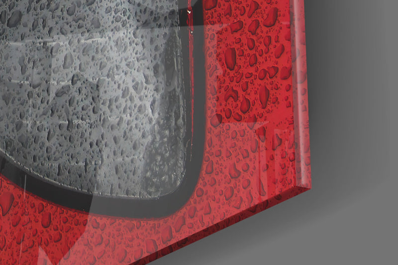 Ferrari’s Red Glass Wall Art