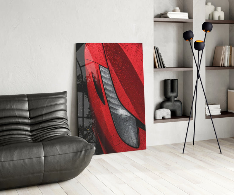 Ferrari’s Red Glass Wall Art