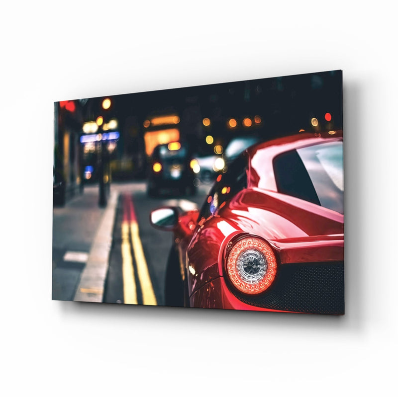 Ferrari’s Red Glass Wall Art