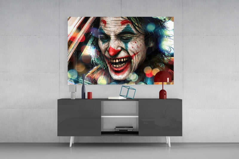 Joker’s Laugh Glass Wall Art