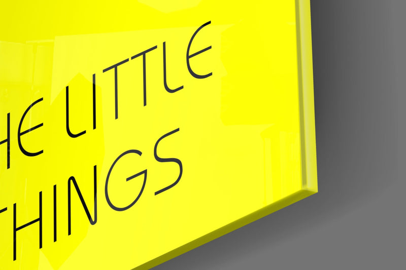 Enjoy The Little Things Glass Wall Art
