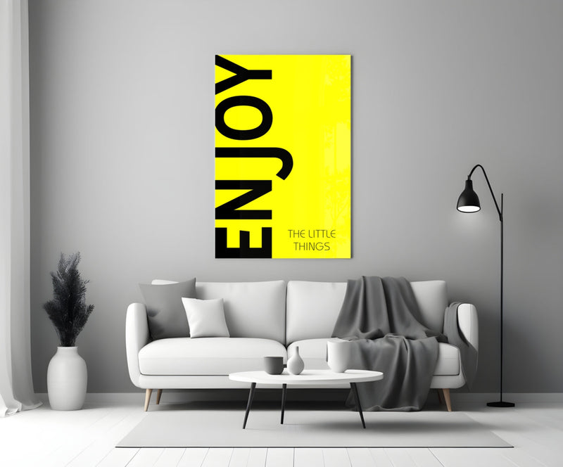 Enjoy The Little Things Glass Wall Art