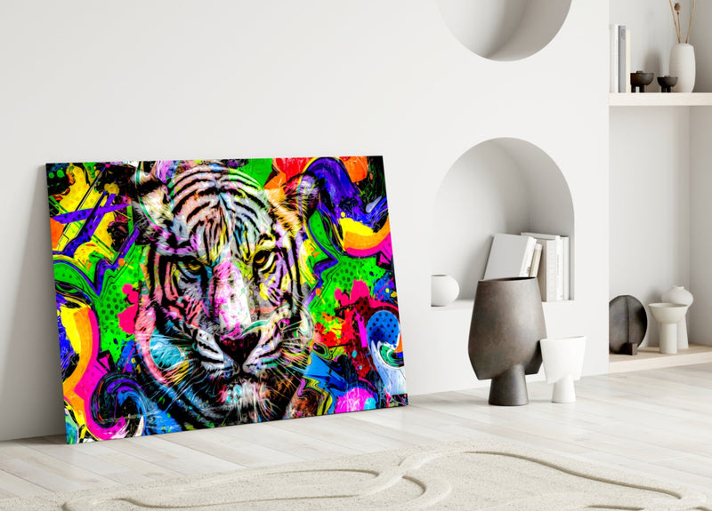 Eye of the Tiger Glass Wall Art