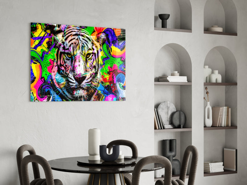 Eye of the Tiger Glass Wall Art