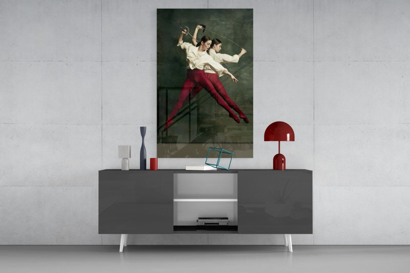 Fencing Glass Wall Art