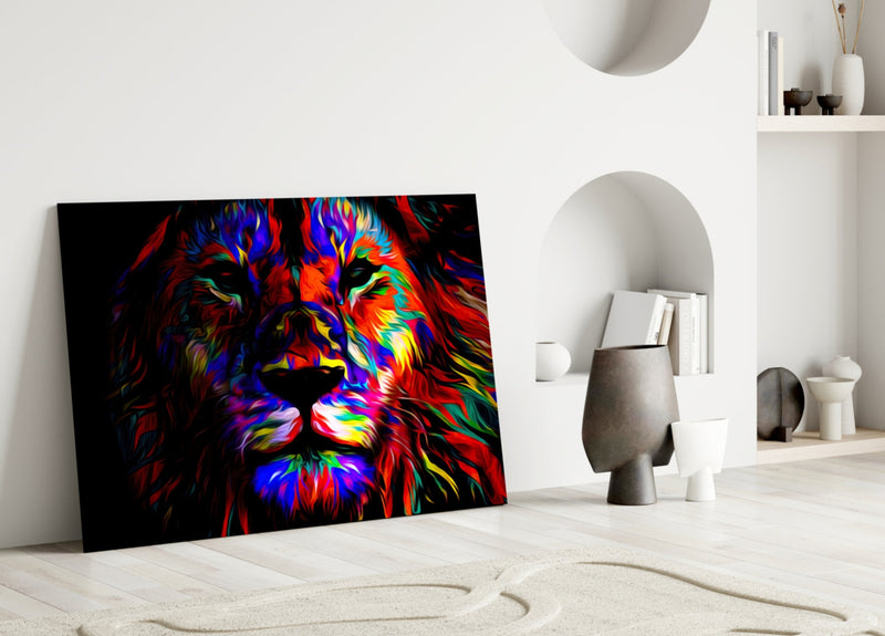 Lion Glass Wall Art