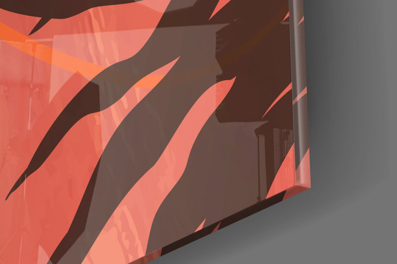 Autumn Red Glass Wall Art