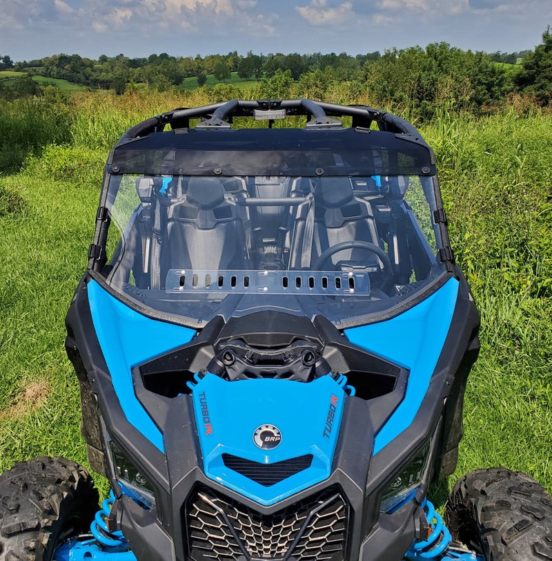 Can-Am Maverick X3 Max - 2 Pc Windshield with Clear Visor w/Hard Coat, Vent, and Clamp Options