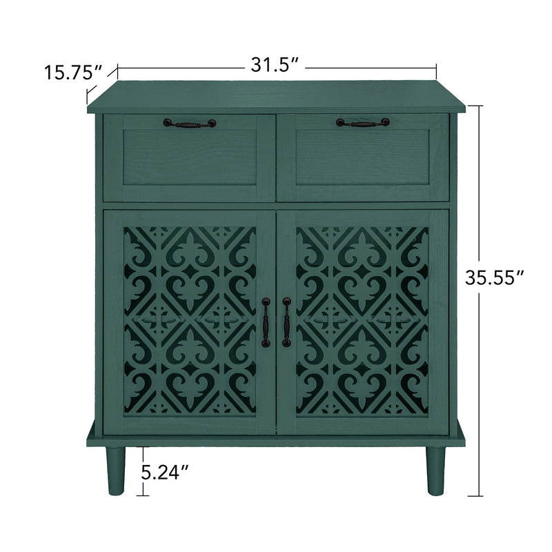 2 Door 2 Drawer Elegant Cabinet