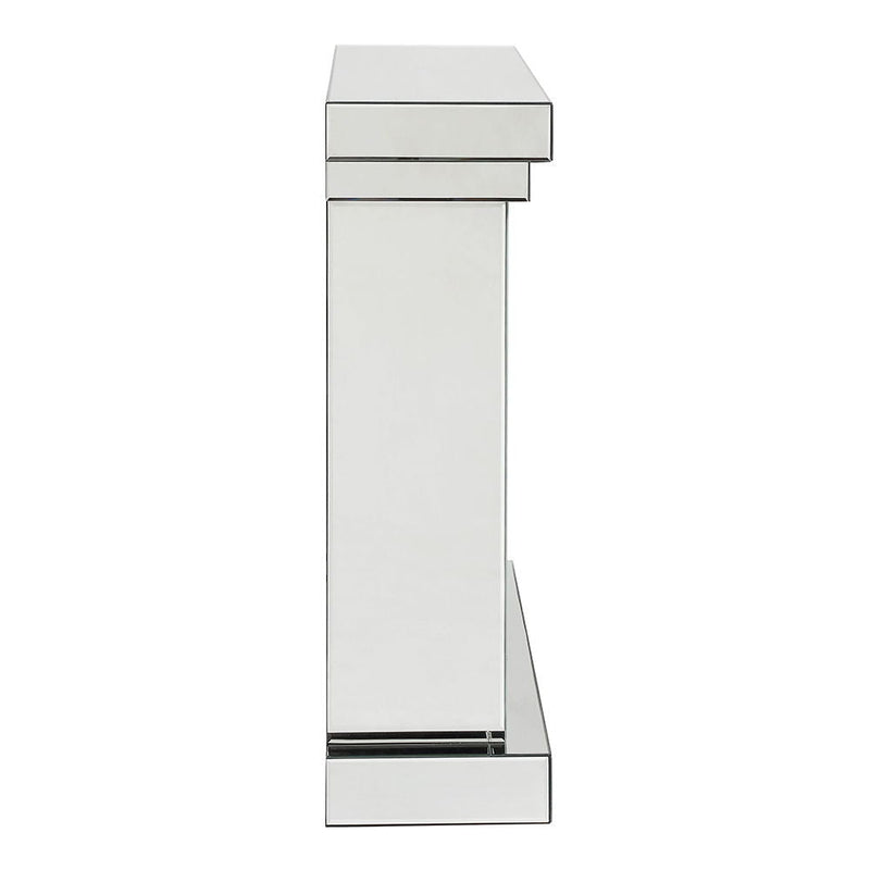 Noralie - 42" Fireplace - Mirrored & Faux Diamonds