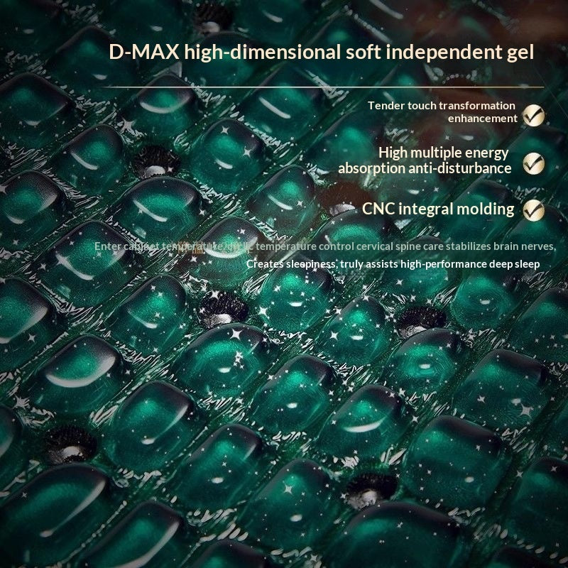 Black Diamond Phantom Gel Memory Foam Pillow – Slow-Rebound Cooling Support in Green & Red