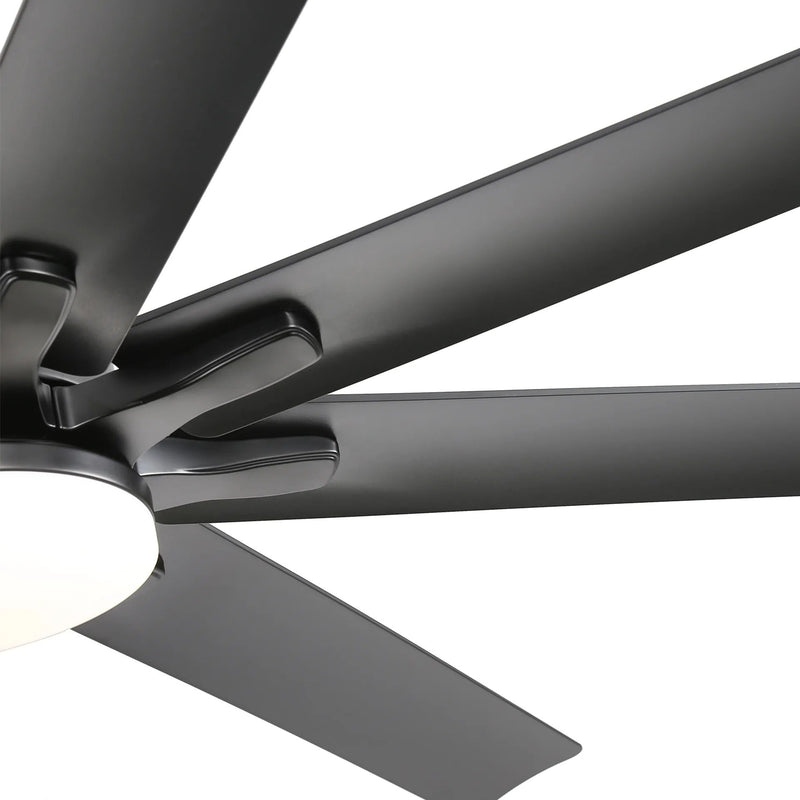 Ceiling Fan With Dimmable LED Light, 8 Blades, Smart Remote Control, Reversible DC Motor For Home Office And Living Spaces - Matte Black