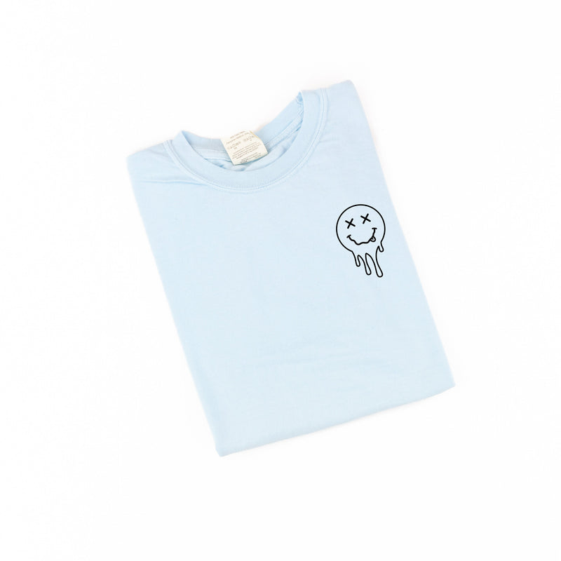 Melting Motherhood - Overstimulated Moms Club - (w/ Melty X Squiggle Smiley) - Comfort Colors Tee