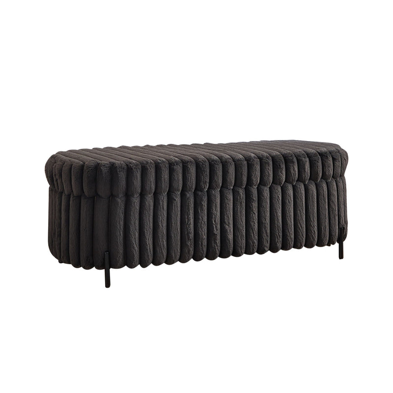 Flip Top Storage Bench With Metal Legs