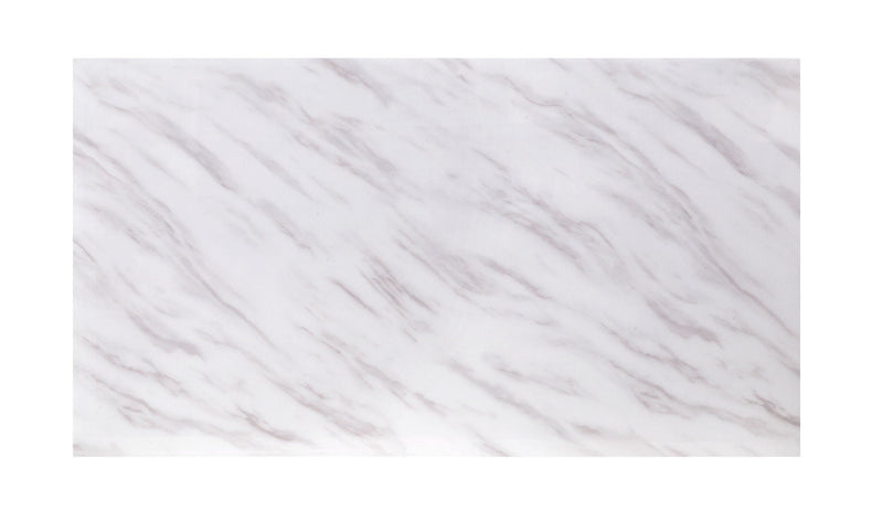 Zander - Printed Faux Marble Top & Mirrored Table - Marble